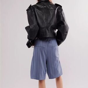 FREE PEOPLE Something About You Trouser Shorts Blue NWT